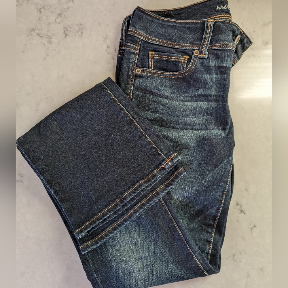 American Eagle low rise kick boot denim